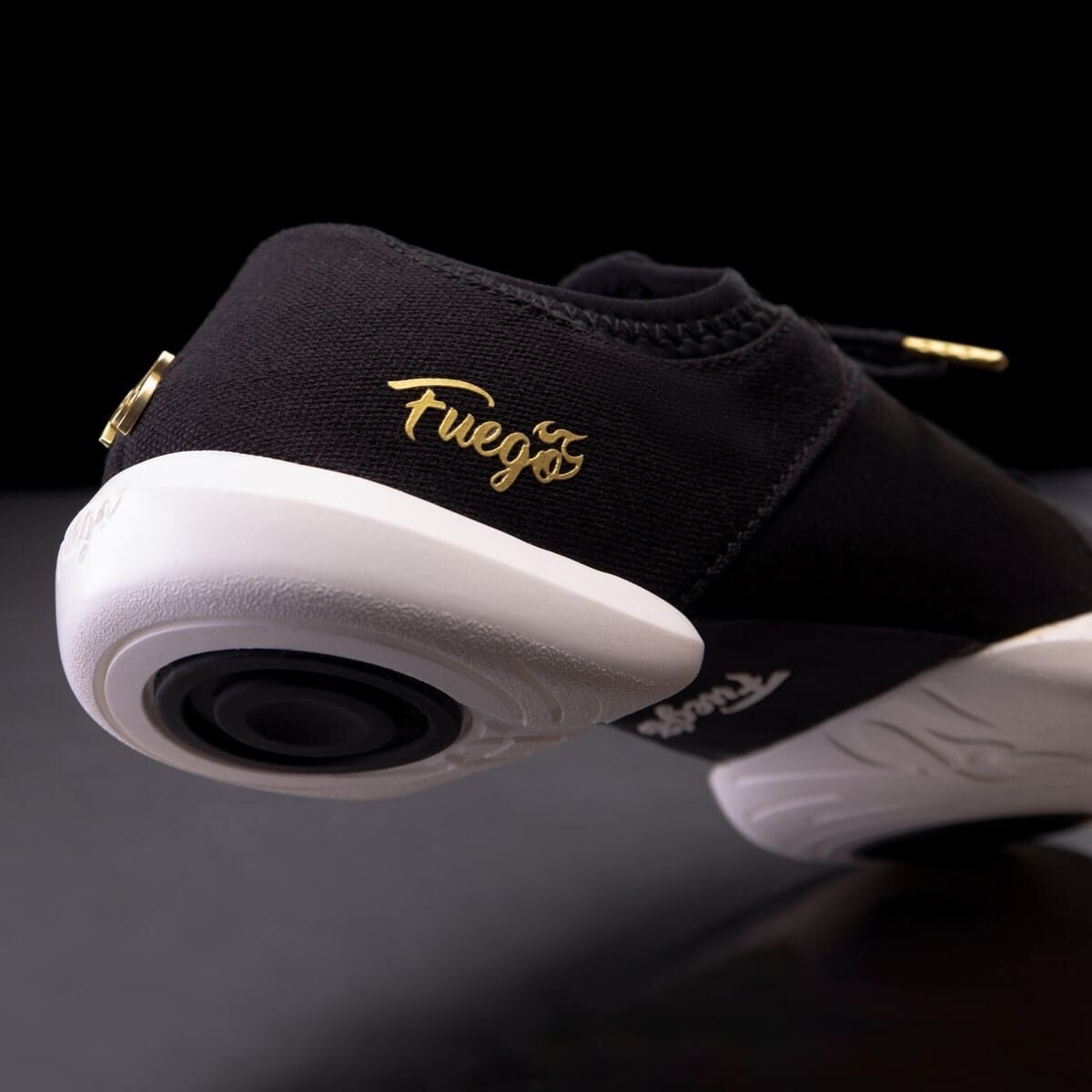 SS-BLK: Fuego Split Sole sneaker - Black w/white sole - Bilde 10
