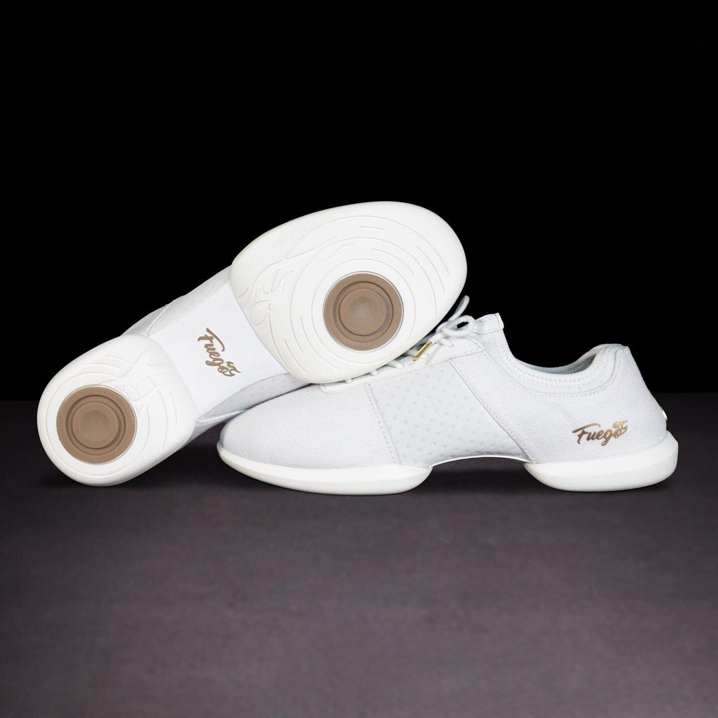 SS-WH: Fuego Split Sole unisex dance sneaker - White