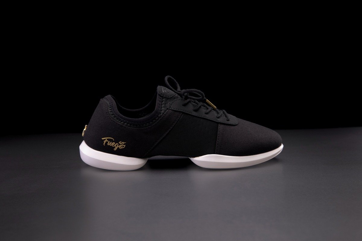SS-BLK: Fuego Split Sole sneaker - Black w/white sole - Bilde 3