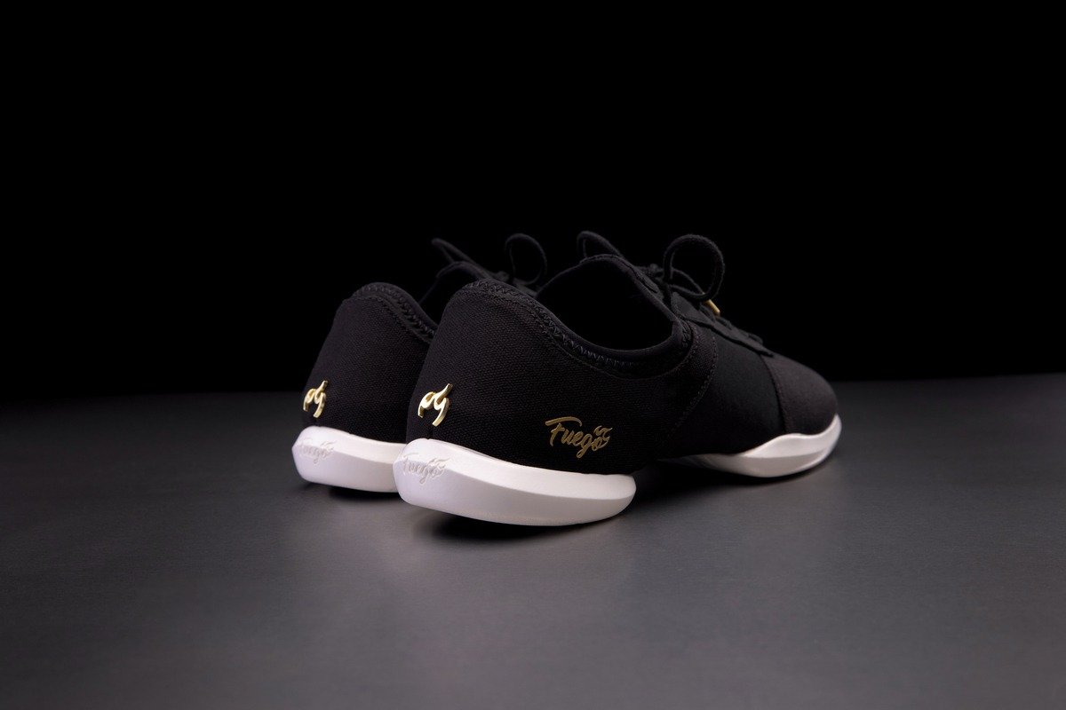 Alternative view of SS-BLK: Fuego Split Sole sneaker - Black w/white sole