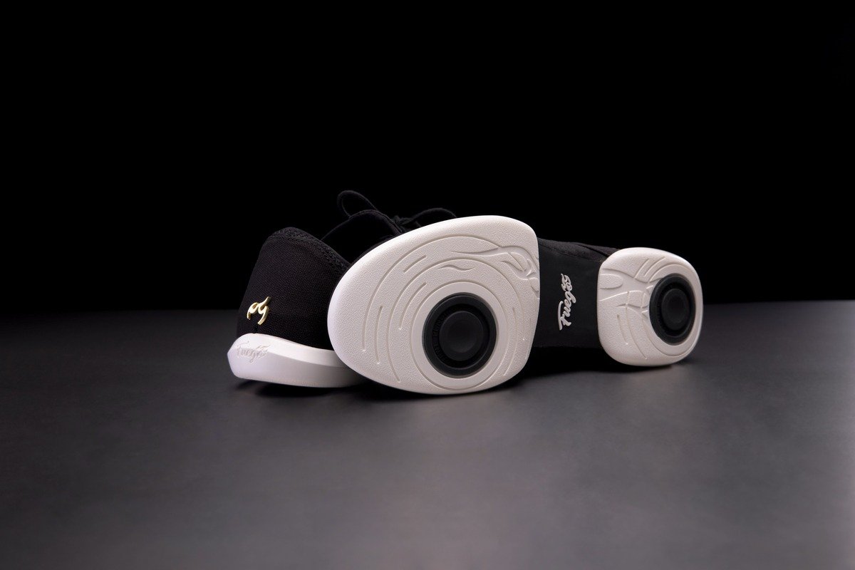 SS-BLK: Fuego Split Sole sneaker - Black w/white sole - Bilde 15