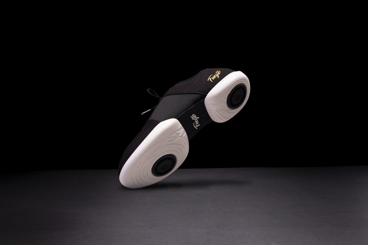 SS-BLK: Fuego Split Sole sneaker - Black w/white sole - Bilde 5