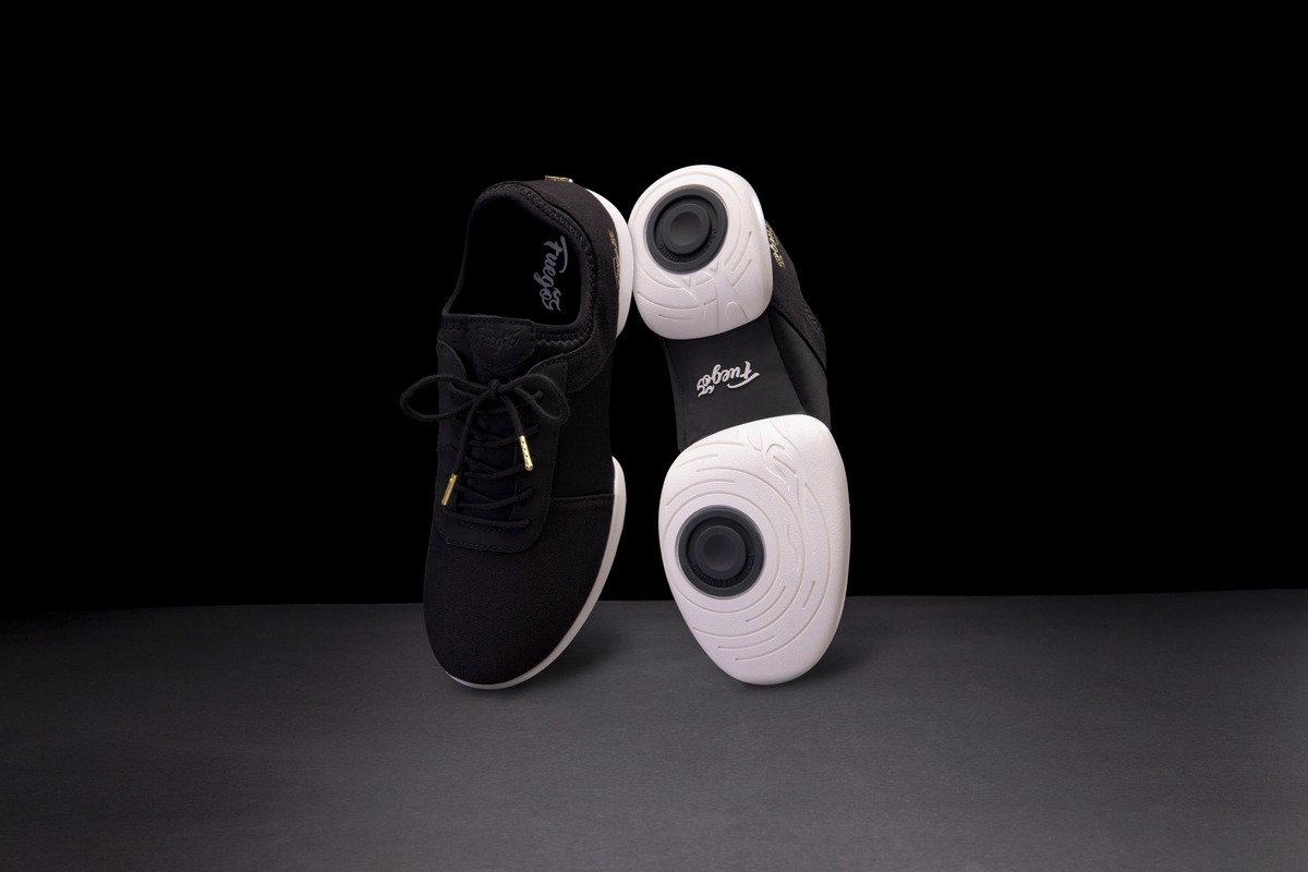 SS-BLK: Fuego Split Sole sneaker - Black w/white sole - Bilde 4