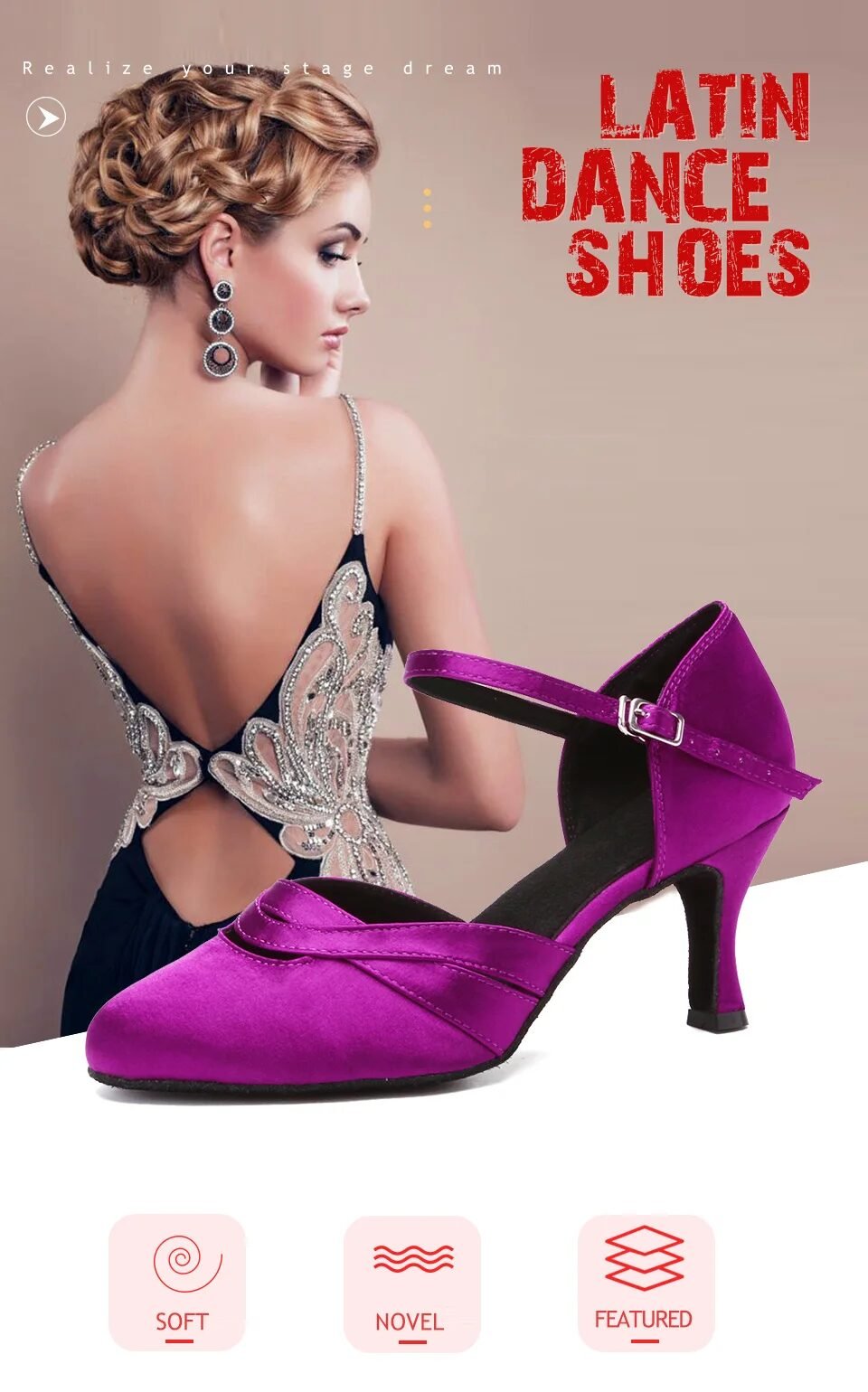 LID152: iDance Ladies Latin dance shoes