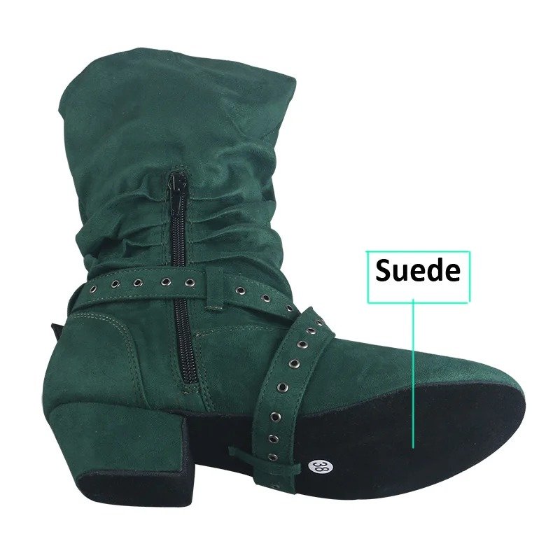 DM6962: iDance West Coast Swing boots - Emerald Green - Bilde 3
