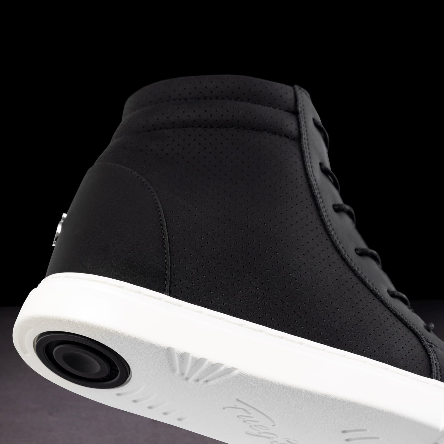 WD-BLK: Fuego Wedge sneaker - Black w/white sole - Bilde 15