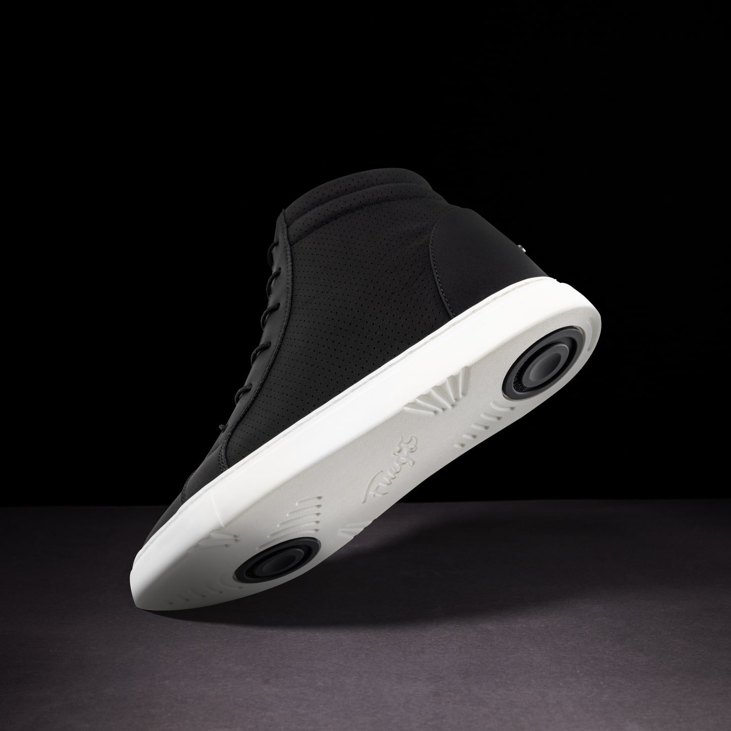 WD-BLK: Fuego Wedge sneaker - Black w/white sole - Bilde 18