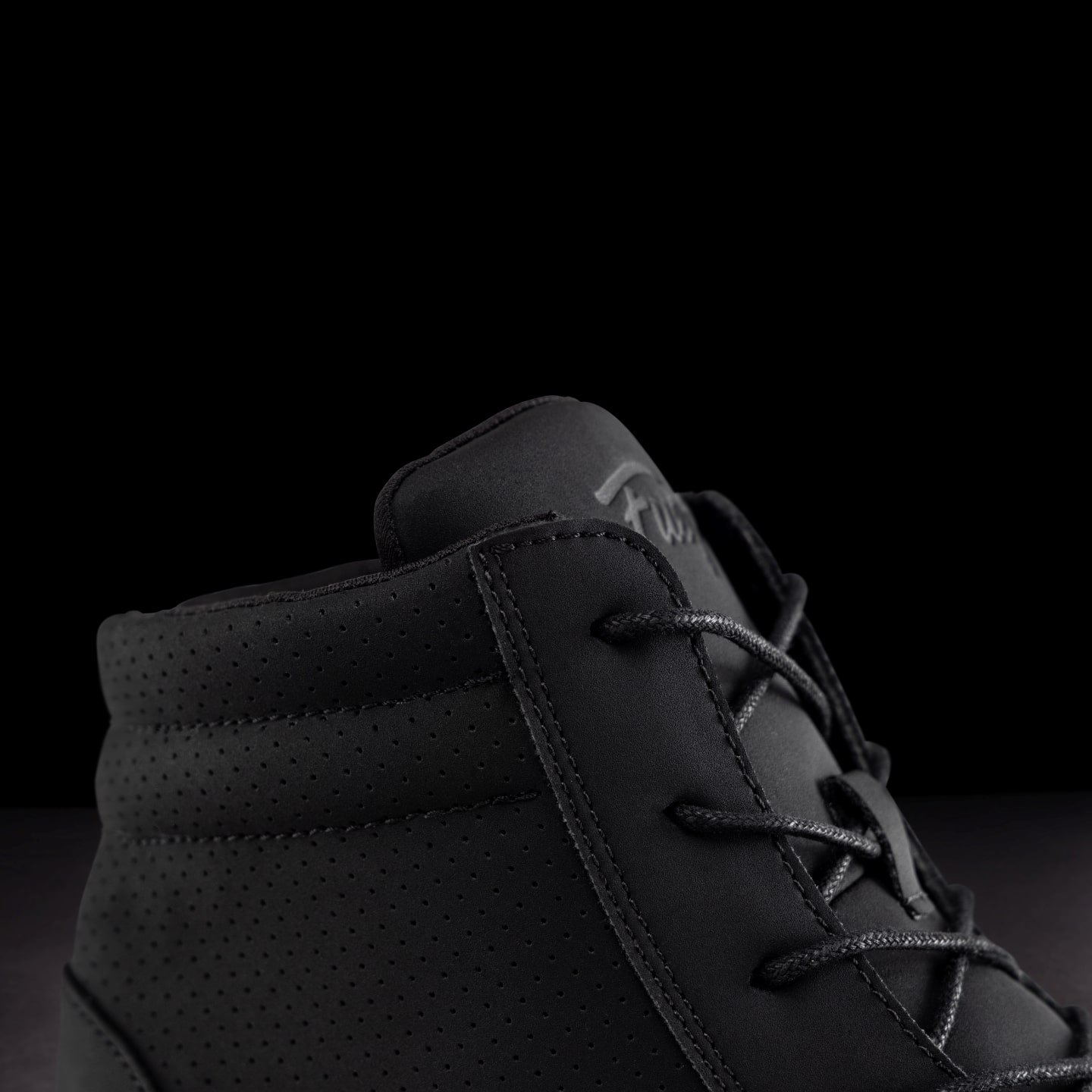 WD-BLK: Fuego Wedge sneaker - Black w/white sole - Bilde 3