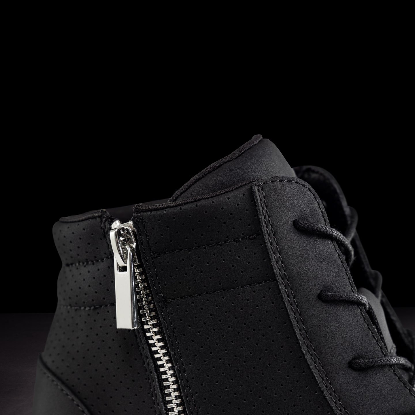 WD-BLK: Fuego Wedge sneaker - Black w/white sole - Bilde 4