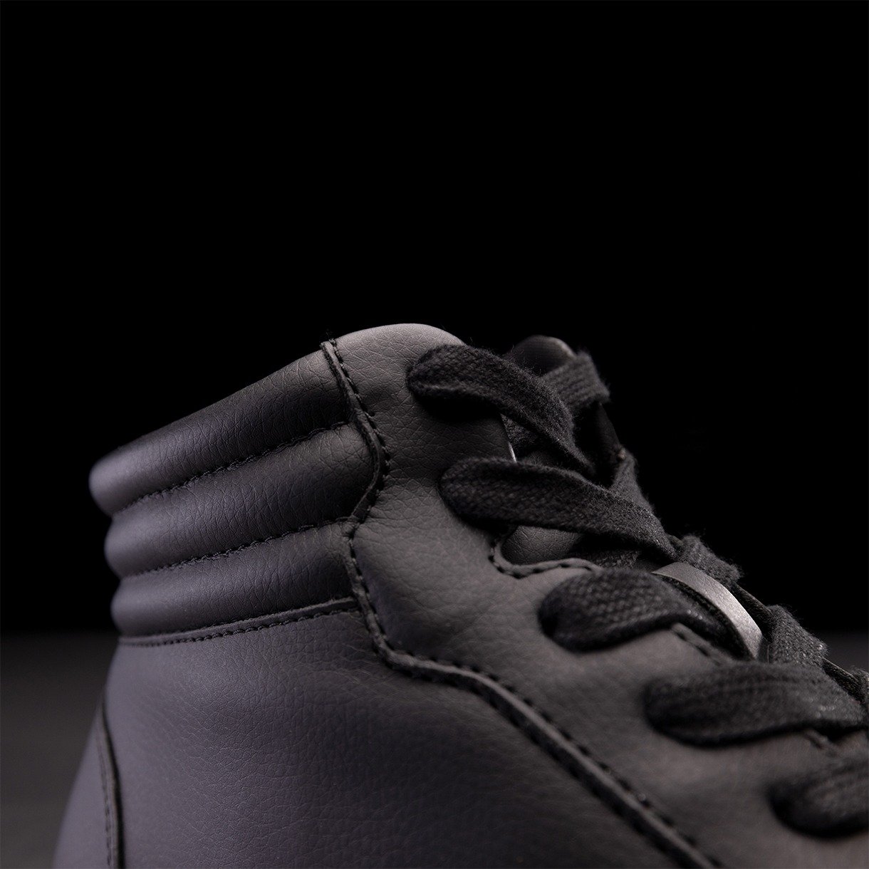 HT-BLK: Fuego High Top unisex dance sneaker - Black w/White sole - Bilde 13