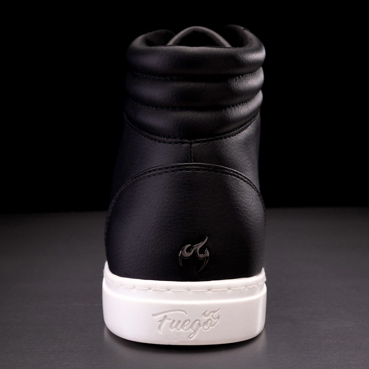 HT-BLK: Fuego High Top unisex dance sneaker - Black w/White sole - Bilde 16
