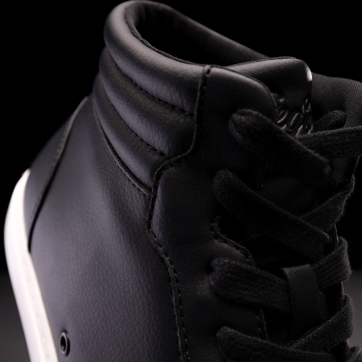 HT-BLK: Fuego High Top unisex dance sneaker - Black w/White sole - Bilde 12
