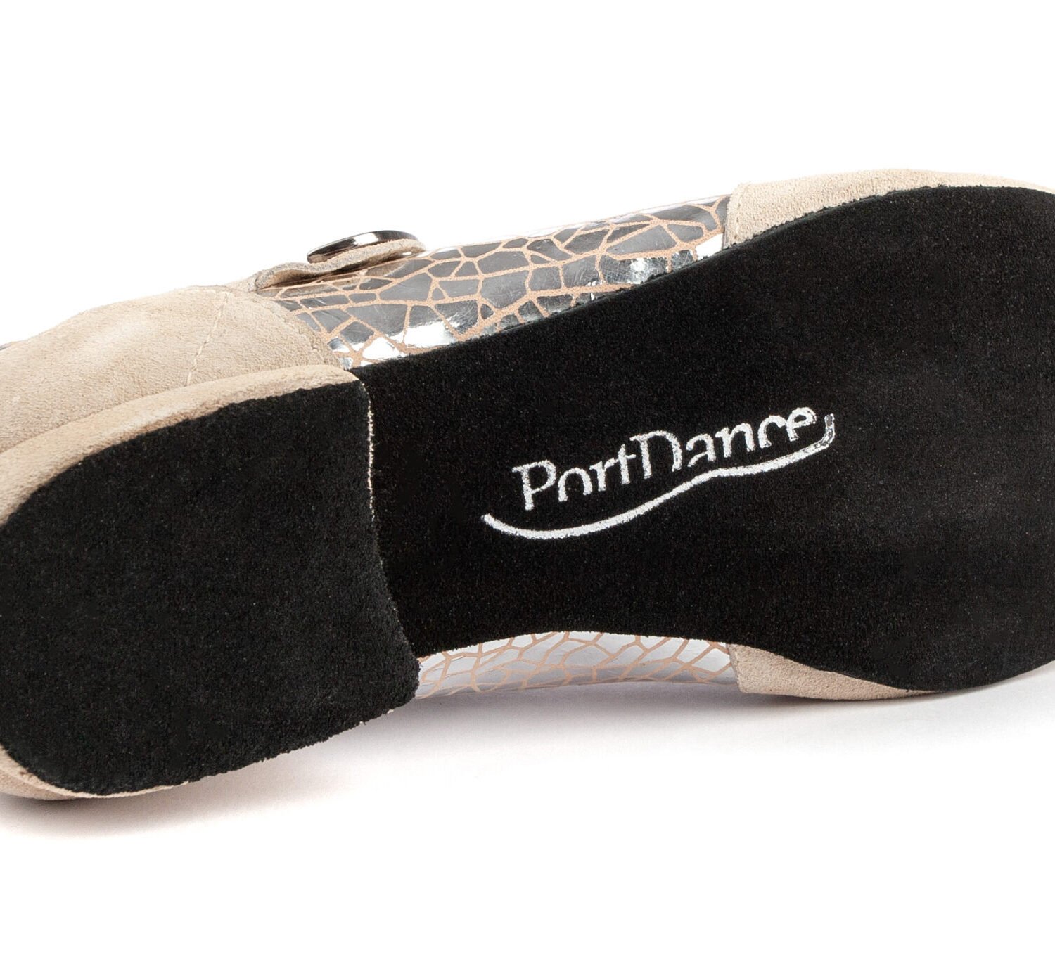 Alternative view of PD08 Fashion: PortDance Female Sneaker – Silver Craquelê Suede Sole